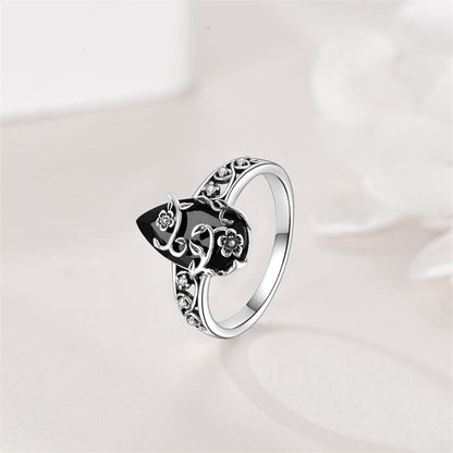 🔥 Het rea – 50 % rabatt！！🔥Bohemisk vintage ring med blommönster