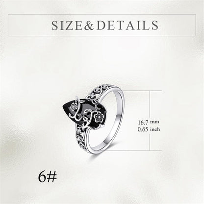 🔥 Het rea – 50 % rabatt！！🔥Bohemisk vintage ring med blommönster