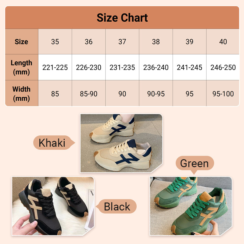 🔥Trendiga sneakers med tjock sula för kvinnor