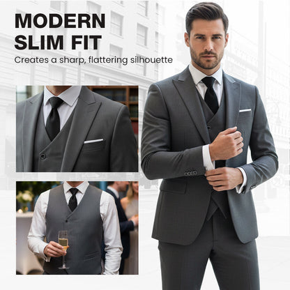 Slim-fit 3-delad kostym för herr