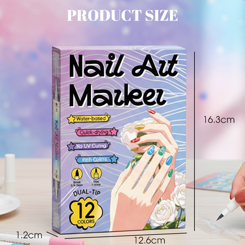 🥳REA 2026🥳💞Över 50 000 sålda!✨🎨 Nagelkonstpennor med dubbla spetsar💅🖌️