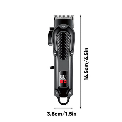 📢📢50% RABATT  NU!! ⏰Hållbar & Vass Elektrisk Hårtrimmer Set – Självslipande Blad, Tyst Borstlös Motor & Smart Displayskärm✂️