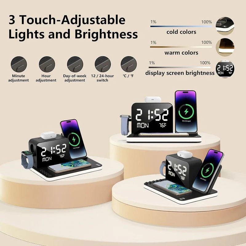 🔥🔥Köp 2 🔥 7-i-1 trådlös laddningsstation