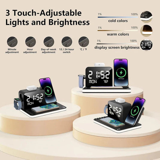 🔥🔥Köp 2 🔥 7-i-1 trådlös laddningsstation