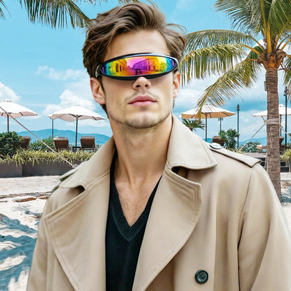 🕶️ 50 % RABATT! 😎 Lätta och futuristiska solglasögon med skyddande skärm – ultimat komfort, UV 400-skydd och unik design ✨