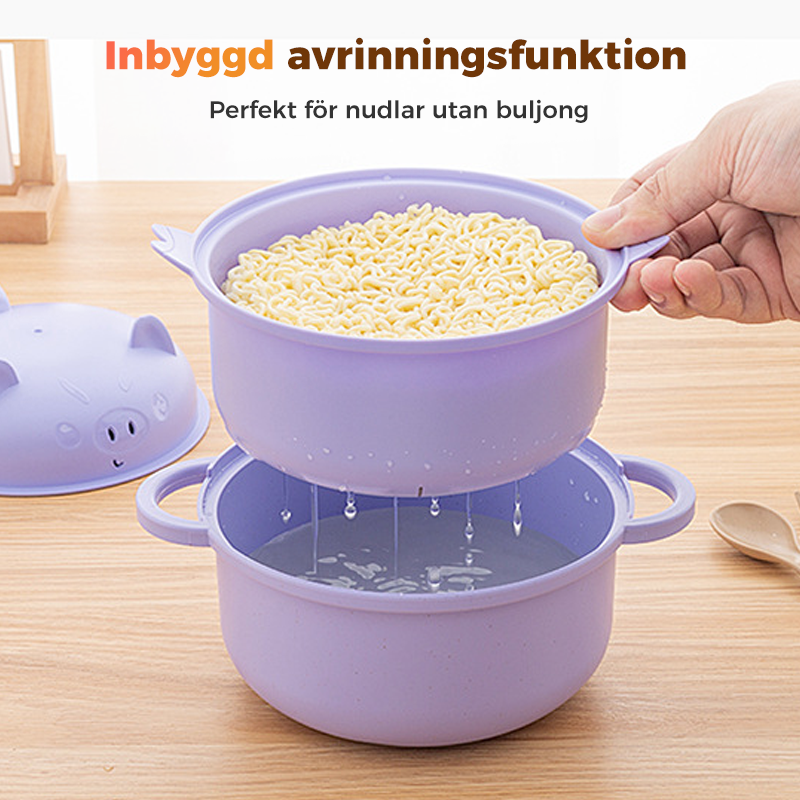 Kreativt och mikrovågssäkert ramenskålsset