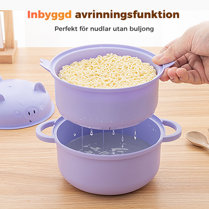 Kreativt och mikrovågssäkert ramenskålsset