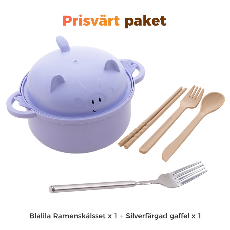 Kreativt och mikrovågssäkert ramenskålsset