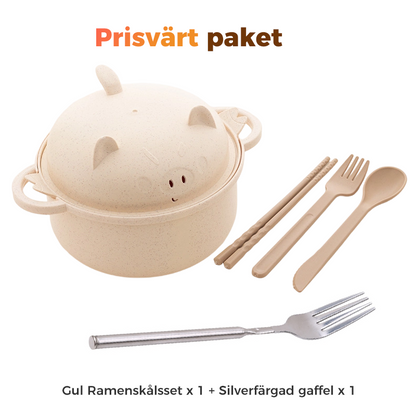 Kreativt och mikrovågssäkert ramenskålsset