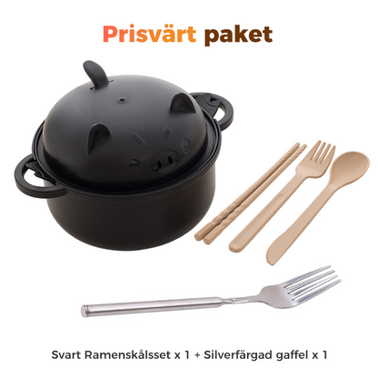 Kreativt och mikrovågssäkert ramenskålsset