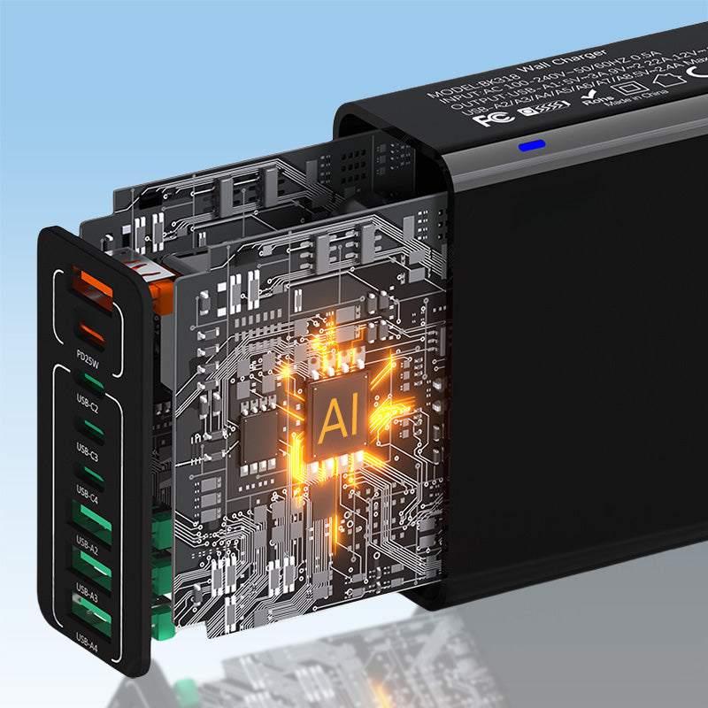 Multi-Port 150W snabbladdare för mobiltelefoner