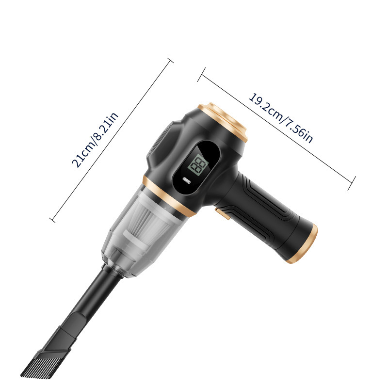 🚗🛡️ 50 % RABATT UNDER BEGRÄNSAD TID! | Sladdlös bildammsugare | 12 000 Pa borstlös motor och 4-i-1 handdammsugare | Bärbart bilvårdsset med snabbladdning via USB-C
