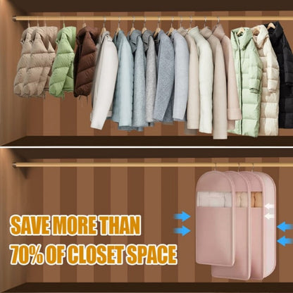📦 50% RABATT! Hängande Klädpåse med Självkomprimerande Dragkedja – Skrynkelfri, Vattentät & Utrymmesbesparande!