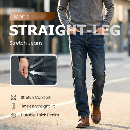 Stretchjeans med raka ben för herr