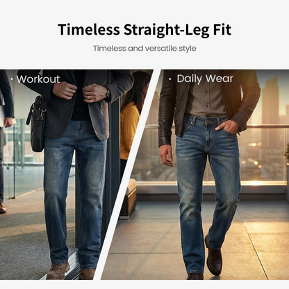 Stretchjeans med raka ben för herr