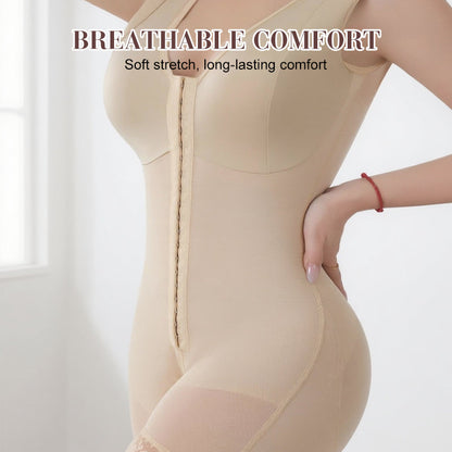 💃 50% RABATT 🔒 | Formande Bodysuit med Framlås – Jämn Silhuett & Praktisk Design