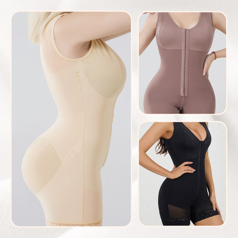 💃 50% RABATT 🔒 | Formande Bodysuit med Framlås – Jämn Silhuett & Praktisk Design