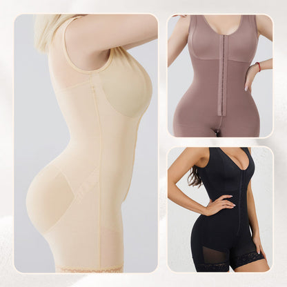 💃 50% RABATT 🔒 | Formande Bodysuit med Framlås – Jämn Silhuett & Praktisk Design