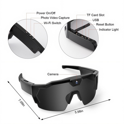 Outdoor Cycling Camera Glasses