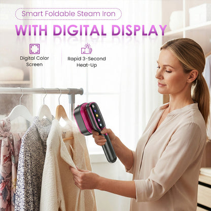 Smart Foldable Steam Iron with Digital Display