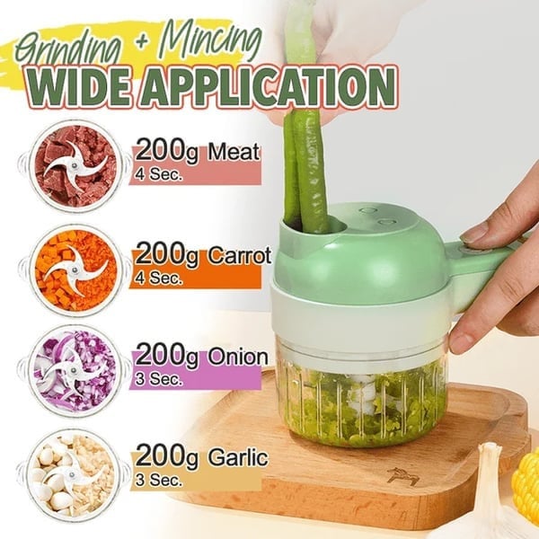 🥕 50% RABATT! 🔥 5-i-1 Multifunktionell Grönsaksskärare – Rostfria Blad, Ergonomisk Design & Perfekt För Skivning, Tärning & Rivning I Köket ✨