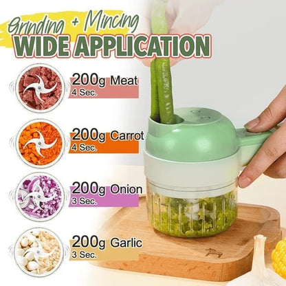 🥕 50% RABATT! 🔥 5-i-1 Multifunktionell Grönsaksskärare – Rostfria Blad, Ergonomisk Design & Perfekt För Skivning, Tärning & Rivning I Köket ✨