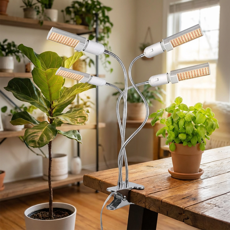 LED-anläggning växer ljus med Timer & Clamp