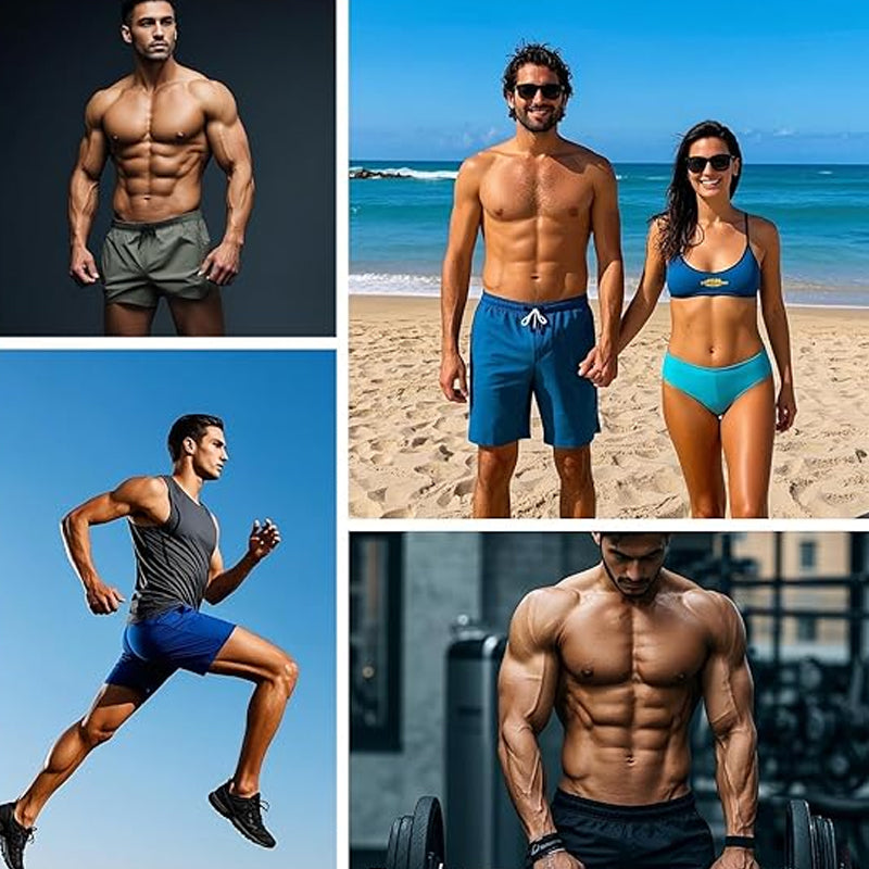 Snabborkande sportshorts för herr med fickor med dragkedja