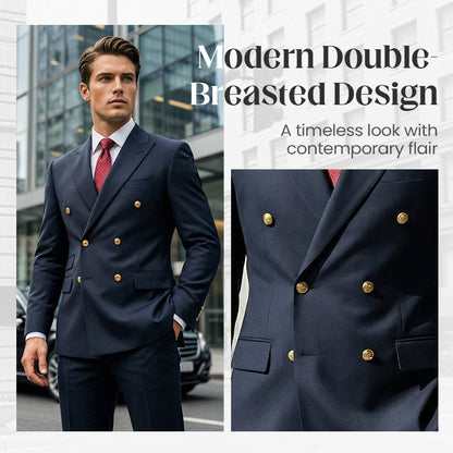 🔥Slim fit-kostym i två delar för herr, bestående av kavaj och byxor