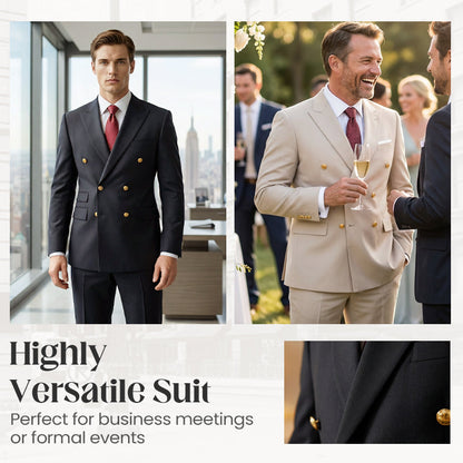 🔥Slim fit-kostym i två delar för herr, bestående av kavaj och byxor