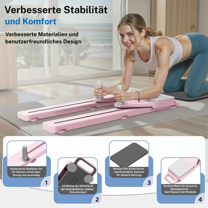 Multifunktionell träningsbänk för magmusklerna, hopfällbar Pilates-Reformer med knä Timer & motståndsband för hemmet Träning av magmuskler, rygg, axlar och ben