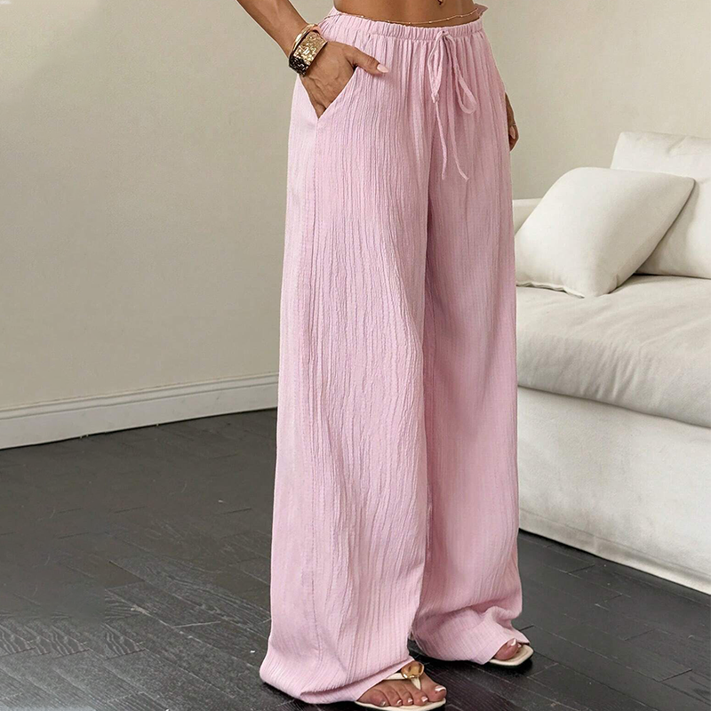 👖 60% RABATT! ✨ Mångsidiga Enfärgade Byxor med Vida Ben – Bekväm passform, Tidlös stil & Lätt att kombinera 💫