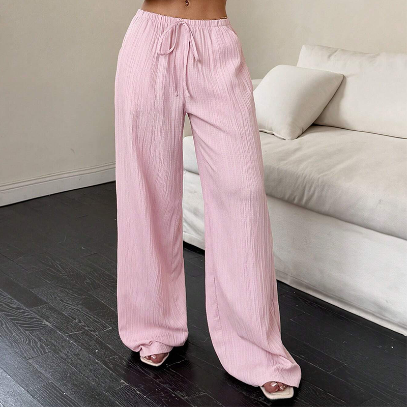 👖 60% RABATT! ✨ Mångsidiga Enfärgade Byxor med Vida Ben – Bekväm passform, Tidlös stil & Lätt att kombinera 💫