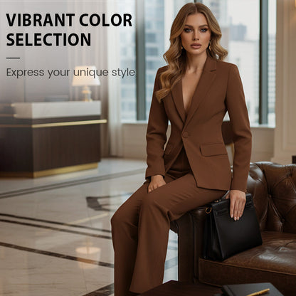 👚👖 50% RABATT! | Elegant Damset med Kavaj & Vida Byxor – Klassisk Blazer & Mångsidiga Färger!