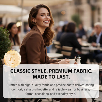 👚👖 50% RABATT! | Elegant Damset med Kavaj & Vida Byxor – Klassisk Blazer & Mångsidiga Färger!
