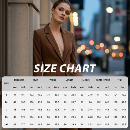 👚👖 50% RABATT! | Elegant Damset med Kavaj & Vida Byxor – Klassisk Blazer & Mångsidiga Färger!