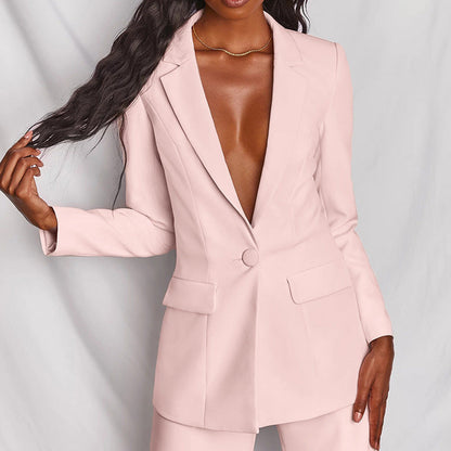 👚👖 50% RABATT! | Elegant Damset med Kavaj & Vida Byxor – Klassisk Blazer & Mångsidiga Färger!