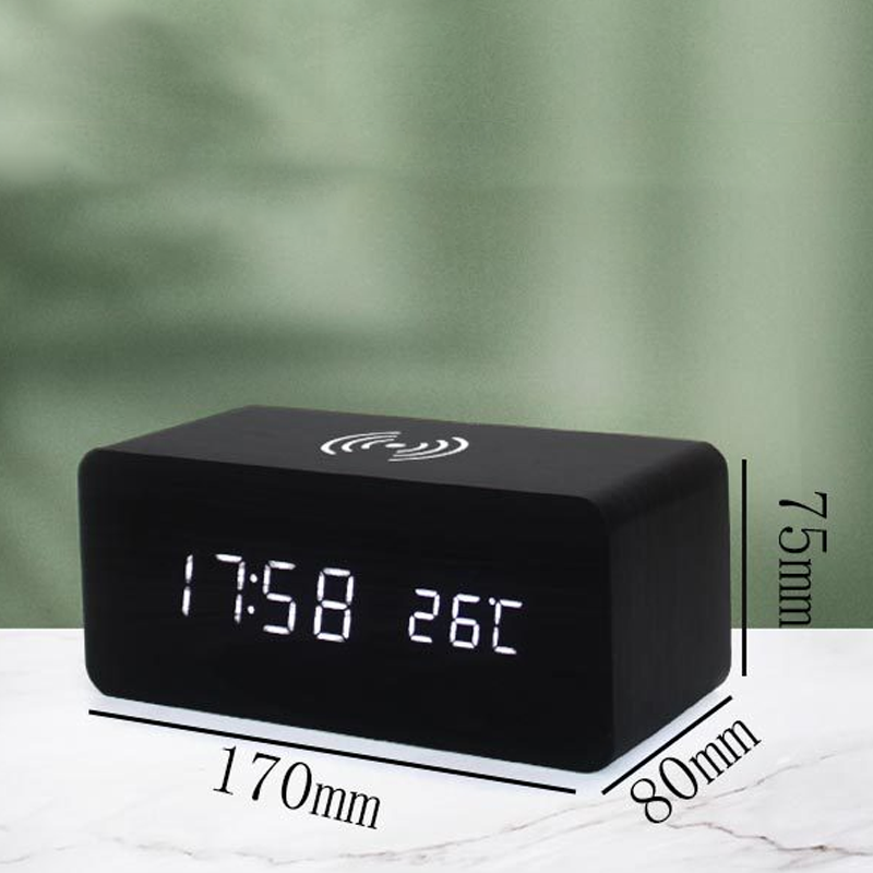 ⏰📱 50% RABATT! | LED Digitalväckarklocka med Trådlös Laddning – Temperatur, 3 Alarm & Justerbar Ljus!