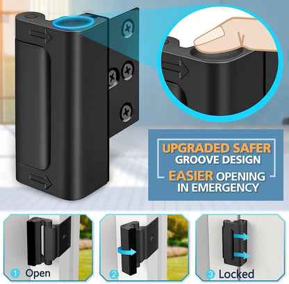 🚪 50% RABATT! 🔒 Lås för Dörrförstärkning – Extra Säkerhet, Enkel Montering & Justerbar 🏠