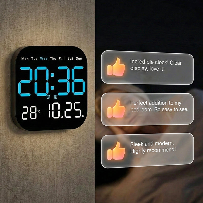 Multifunktionell digital väckarklocka för hemmet och kontoret