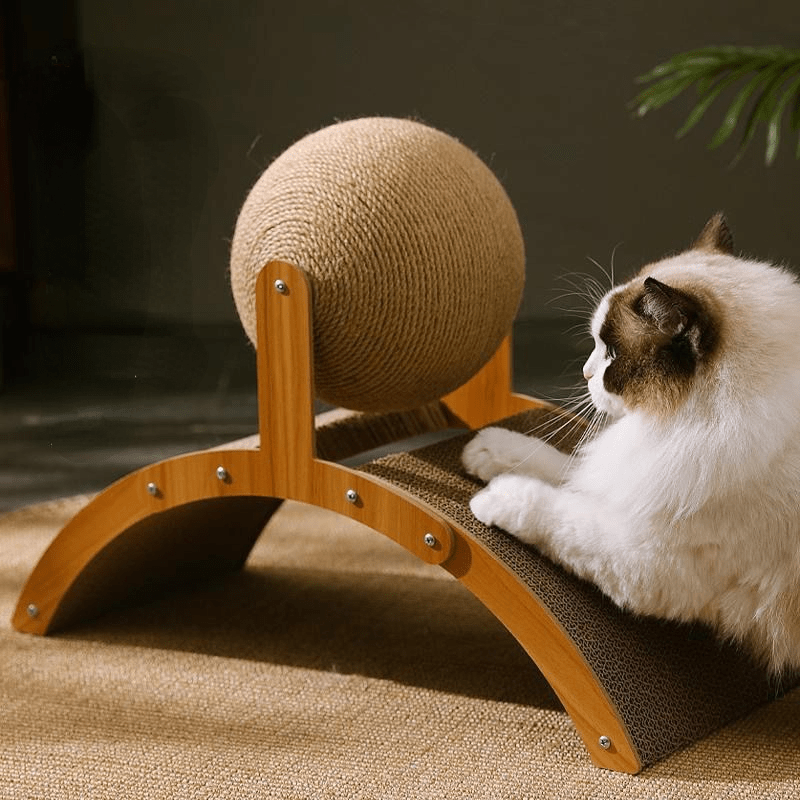🔥🎁Nyhet 50 % RABATT🔥🔥KattklÖsboll Av Naturligt Sisal Med Kartongplatta