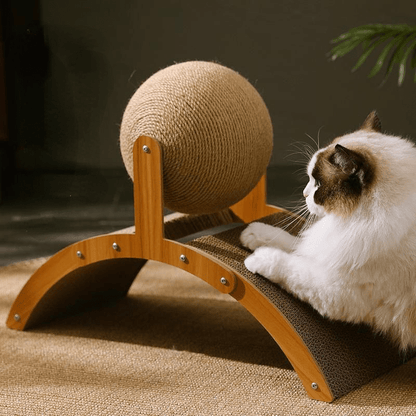 🔥🎁Nyhet 50 % RABATT🔥🔥KattklÖsboll Av Naturligt Sisal Med Kartongplatta