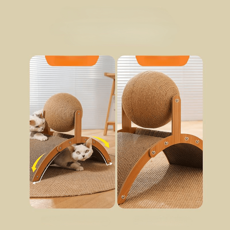 🔥KattklÖsboll Av Naturligt Sisal Med Kartongplatta