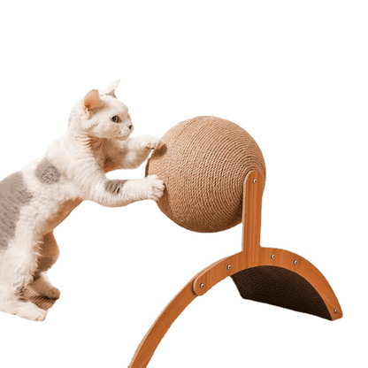 🔥🎁Nyhet 50 % RABATT🔥🔥KattklÖsboll Av Naturligt Sisal Med Kartongplatta