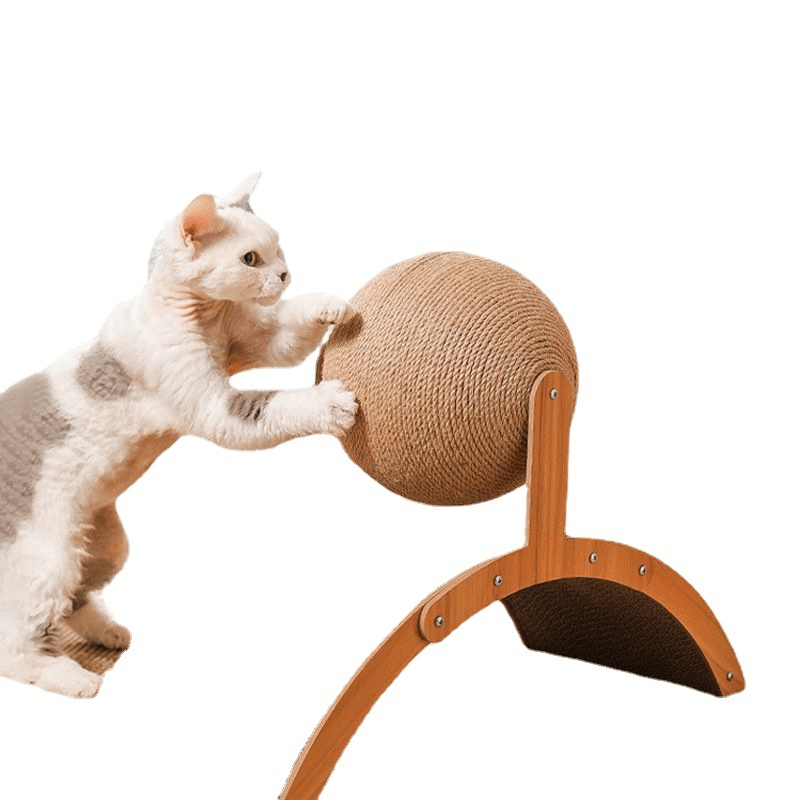 🔥KattklÖsboll Av Naturligt Sisal Med Kartongplatta