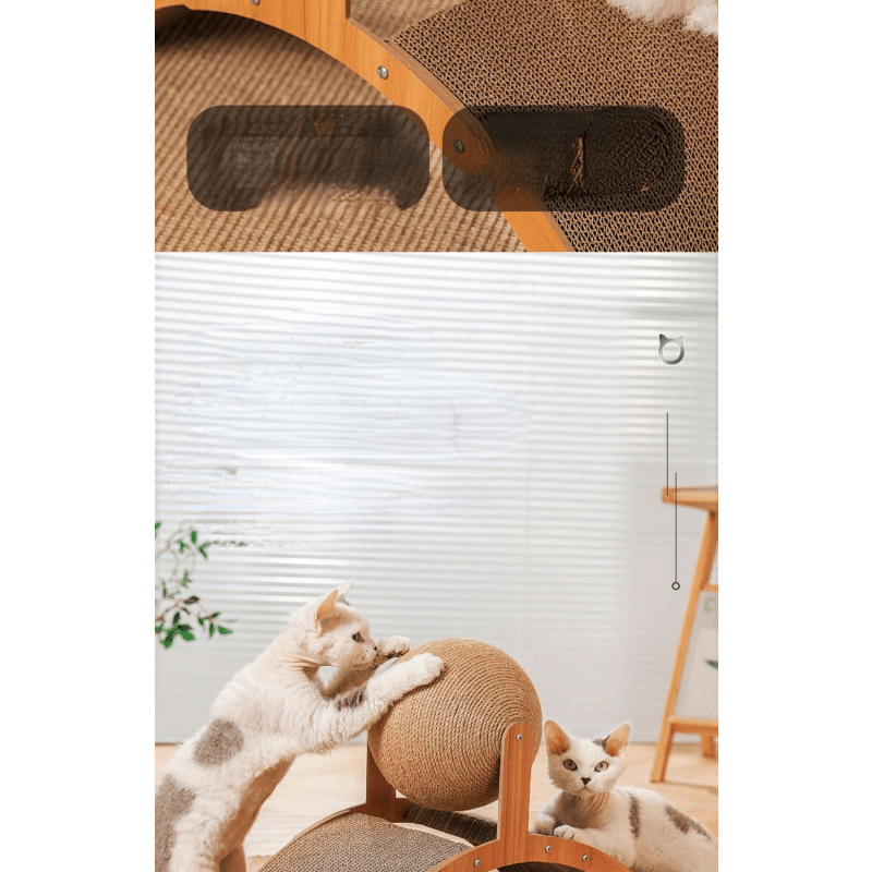 🔥🎁Nyhet 50 % RABATT🔥🔥KattklÖsboll Av Naturligt Sisal Med Kartongplatta