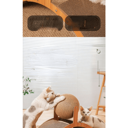 🔥🎁Nyhet 50 % RABATT🔥🔥KattklÖsboll Av Naturligt Sisal Med Kartongplatta