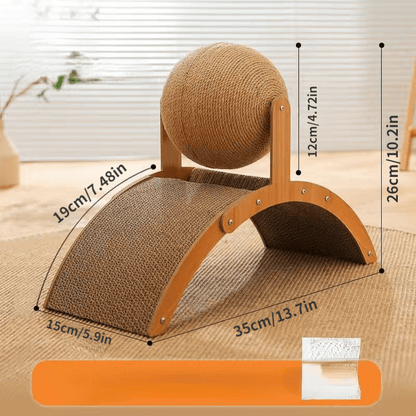 🔥KattklÖsboll Av Naturligt Sisal Med Kartongplatta