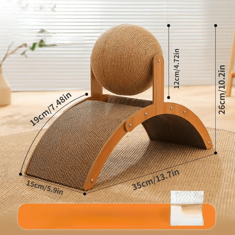 🔥🎁Nyhet 50 % RABATT🔥🔥KattklÖsboll Av Naturligt Sisal Med Kartongplatta