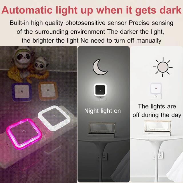 🎉 Rea 2026 – Över 88 000 sålda! 🌙 LED-nattlampa med stickkontakt – sensor som aktiveras från skymning till gryning och varmvitt sken 🏠